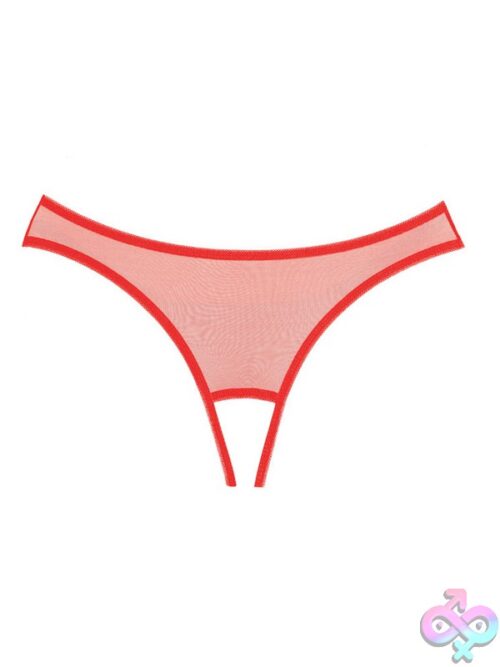 Adore Expose Crotchless Panty In Red - Image 2