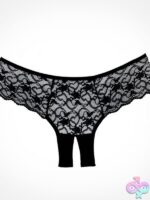 Adore Sweetheart Open Gusset Lace Panty – Black - Image 3
