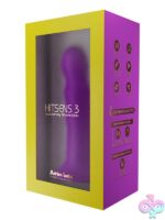 Dual-density purple silicone dildo with lifelike texture by Adrien Lastic