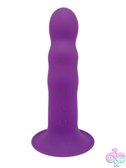 Hitsens 3 Dual Density Silicone Vibrating Dildo – Purple - Image 2