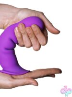 Hitsens 3 Dual Density Silicone Vibrating Dildo – Purple - Image 3