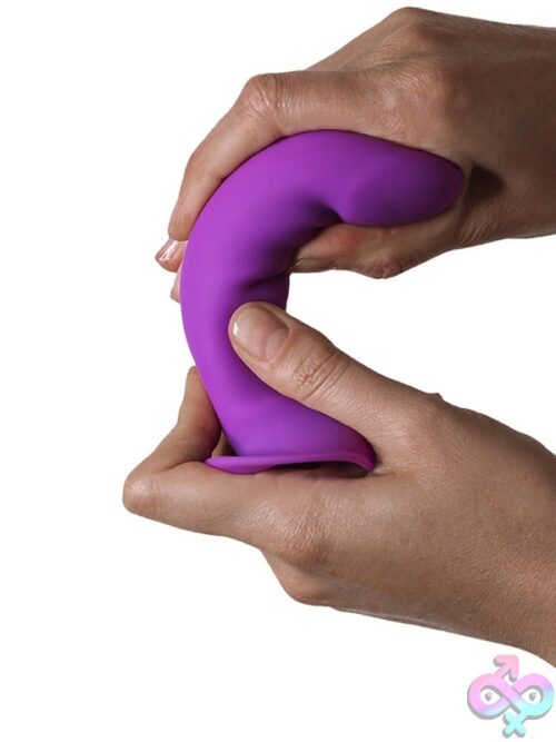 Hitsens 6 Dual Density Silicone Dildo – Purple - Image 3