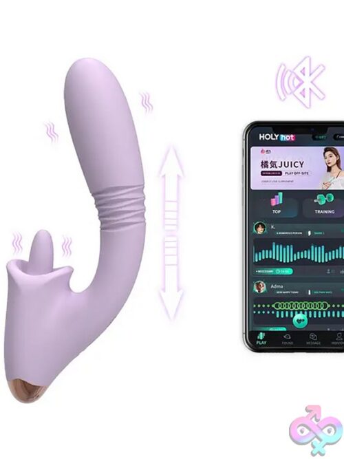 Aerolure Dual-Function App-Controlled Rabbit Vibrator In Purple - Image 2