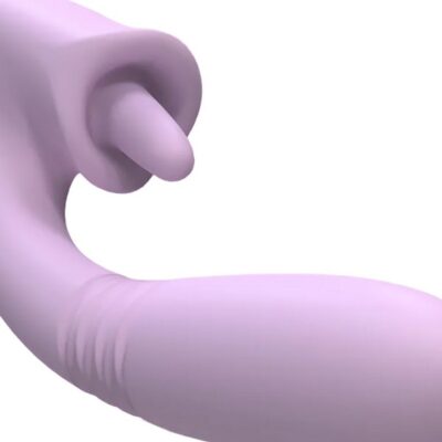 Dyso Aerolure dual-function purple silicone rabbit vibrator with thrusting head and bunny arm by Dyso