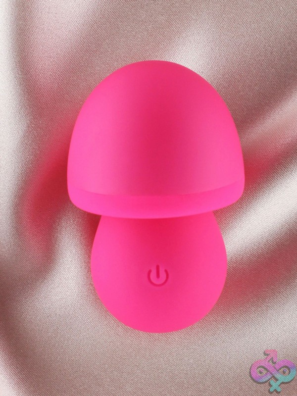 Discreet-Toys-Albert-Mushroom-Shaped-Tongue-Vibrator-Pink-Nu-Ed-77159 Mushroom-Shaped Pink Silicone Tongue Vibrator With Safety Cap By Edonista