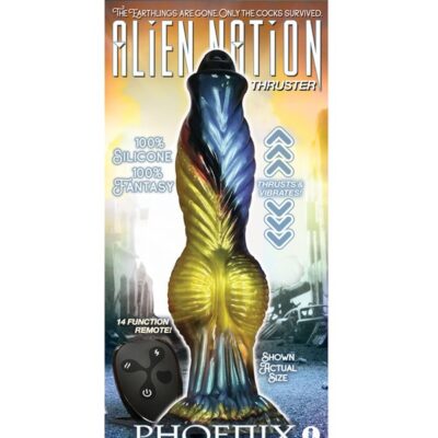 Alien Nation Phoenix thrusting remote-control vibrator with metallic multi-color finish by Icon Brands