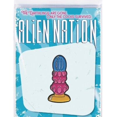 Alien Nation Sprite soft enamel lapel pin in pink and multicolor by Icon Brands