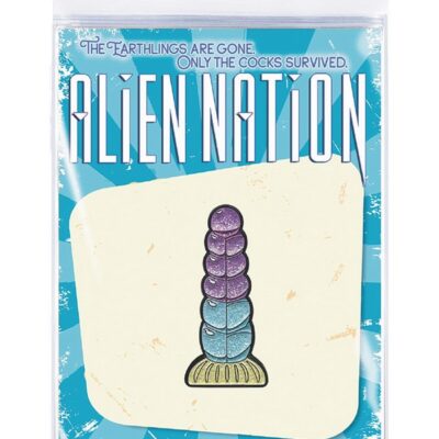 Stardust sky-blue and butter-yellow glitter enamel lapel pin by Icon Brands
