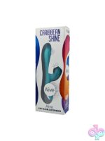 Green silicone triple motor vibrator with clitoral suction arm by Adrien Lastic