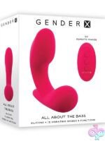 Curved flexible pink silicone G-spot vibrator with remote control by Gender X