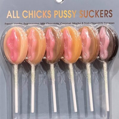 novelty candy suckers All Chicks Pussy Suckers by Kheper Games multi-color set of 6