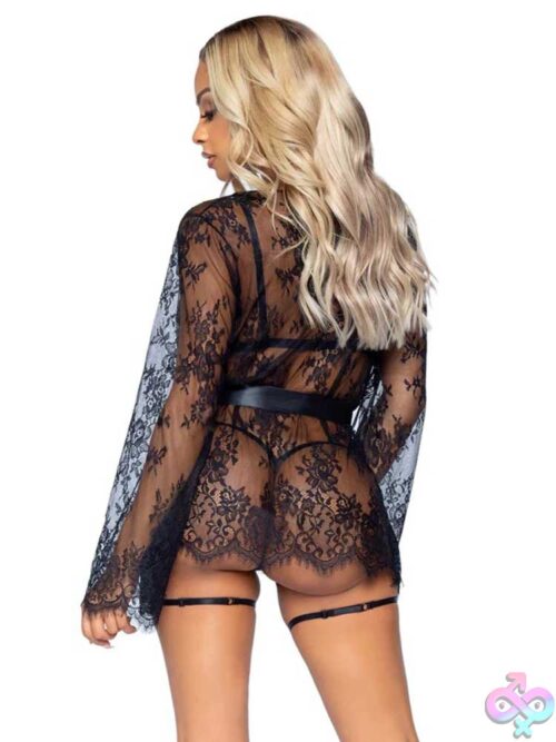 All Romance Lace Teddy And Robe Set - Image 3