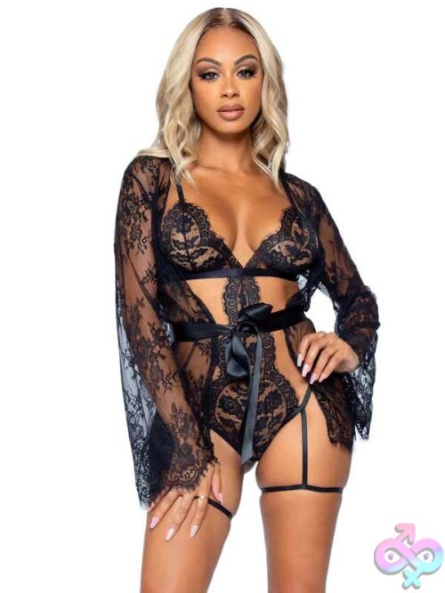 All Romance Lace Teddy And Robe Set - Image 4