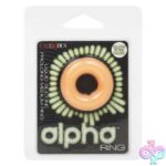 Alpha Glow-in-the-Dark Liquid Silicone Prolong Medium Ring - Orange - Image 3
