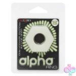 Alpha Glow-in-the-Dark Liquid Silicone Prolong Sexagon Ring - White - Image 2