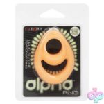 Alpha Glow-in-the-Dark Liquid Silicone Teardrop Ring - Orange - Image 2