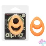 Alpha Glow-in-the-Dark Liquid Silicone Teardrop Ring - Orange