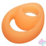 Alpha Glow-in-the-Dark Liquid Silicone Teardrop Ring - Orange - Image 5