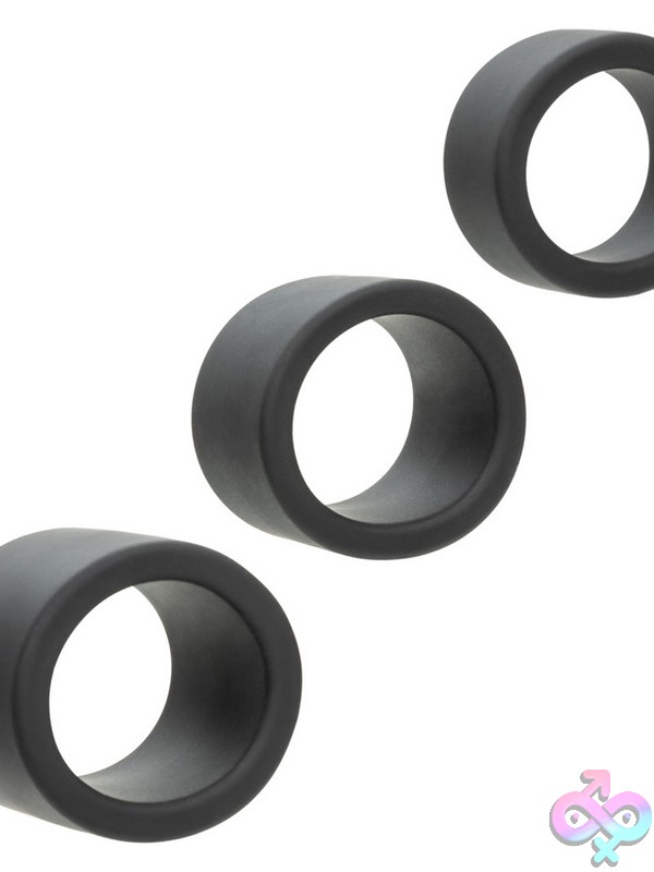 Discreet-Toys-Alpha-Liquid-Silicone-3-Ring-Stamina-Set-Nu-Se-1492-65-2 Waterproof Liquid Silicone Ring Set Alpha 3 Ring Stamina Set By Calexotics Black