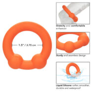 Alpha Liquid Silicone Dual Ball Ring for Couples