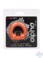 Alpha Liquid Silicone Dual Ball Ring for Couples