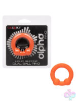 Alpha Liquid Silicone Dual Ball Ring for Couples