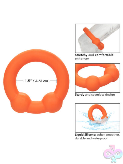 Alpha Liquid Silicone Dual Ball Ring for Couples