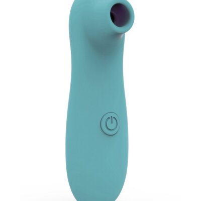 Compact curved G-spot vibrator in blue silicone by Closet Collection