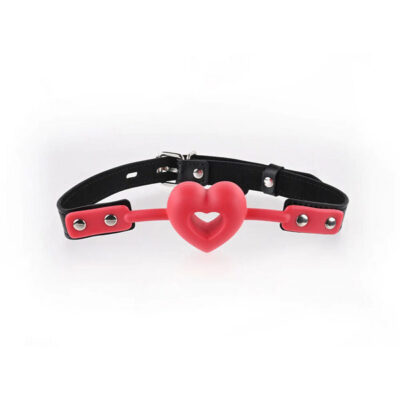 Amor Ball Gag Red heart-shaped faux leather by Sportsheets