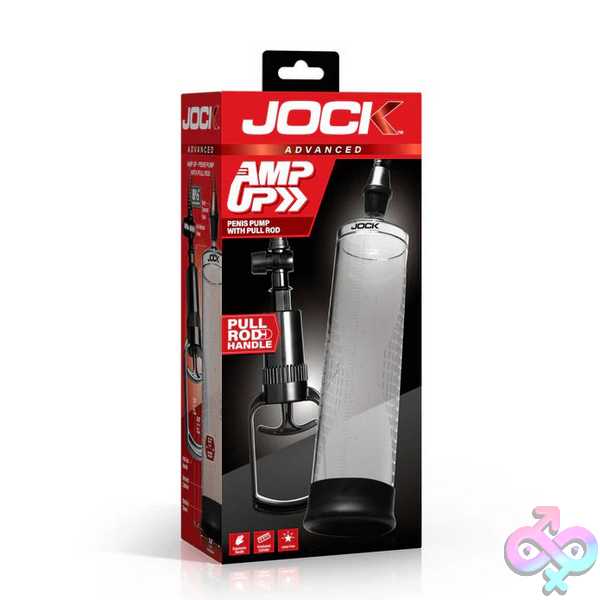 Discreet-Toys-Amp-Up-Penis-Pump-With-Pull-Rod-Clear-Jock-Cn1031 Amp Up Penis Pump With Pull Rod - Clear - Image 1