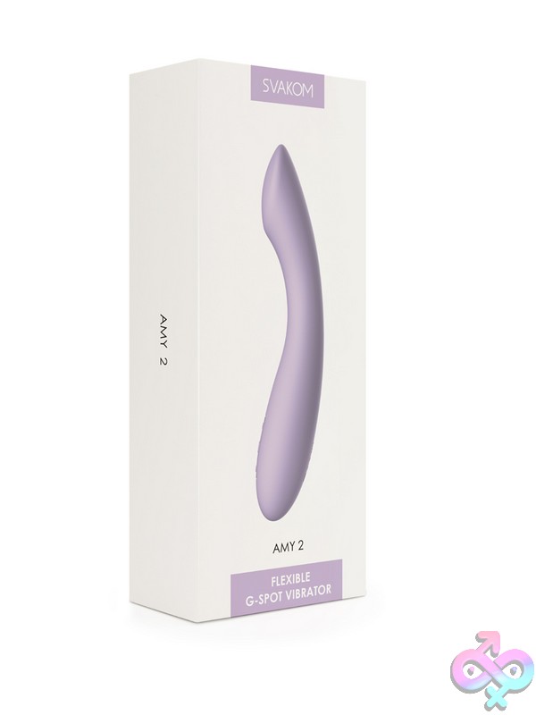 Discreet-Toys-Amy-2-Lilac-Nu-Svk-Suv02C-Pl Bendable Lilac Silicone G-Spot Wand By Svakom