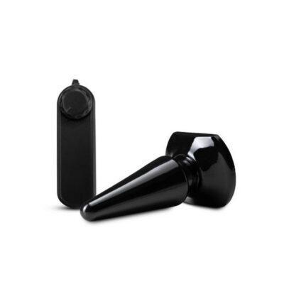 Anal Adventures Basic Vibrating Anal Pleaser black vibrating anal plug by Blush
