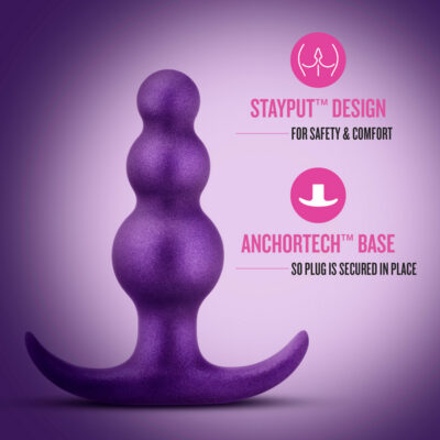 Anal Adventures Matrix Supernova Plug Galactic Purple by Blush — vibrating phthalate-free silicone anal plug