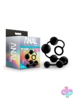 Anal Adventures - Platinum - Silicone Large Anal Beads - Black