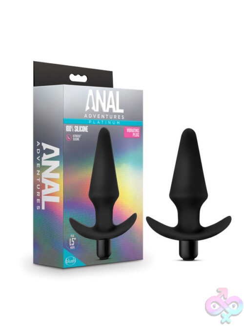 Black Silicone Vibrating Anal Plug - Image 8