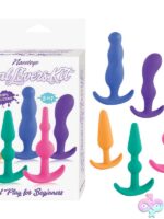 Five-piece beginner anal plug set in multicolor silicone by Nasstoys