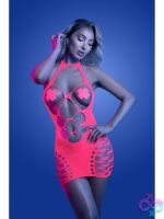 Aphrodisiac UV Reactive Halter Dress with Pasties - Image 2