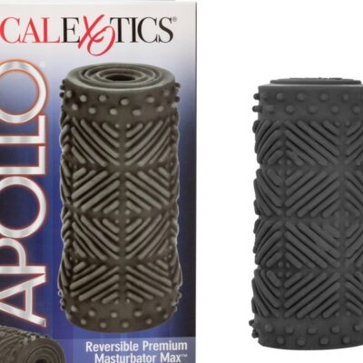 Apollo Reversible Premium Masturbator Max soft gray TPE stroker by California Exotic Novelties