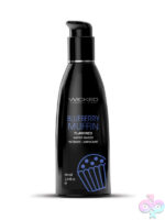 Aqua Blueberry Muffin Flavored Water Based Intimate Lubricant by Wicked Sensual Care