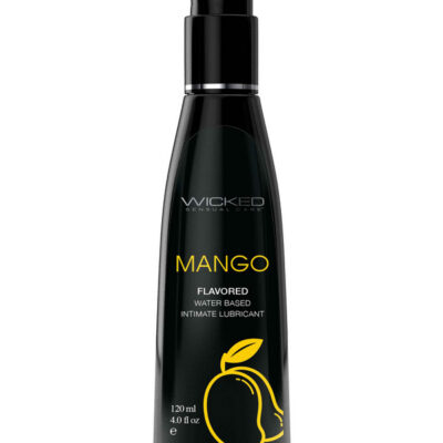 Flavored water based lubricant Aqua Mango 4 fl oz by Wicked Sensual Care — mango flavored lube