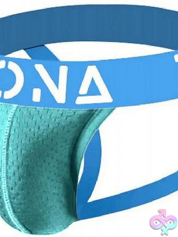 Discreet-Toys-Aqua-Vibrant-Jockstrap-Large-Hs010A-L Aqua Vibrant Jockstrap - Image 1