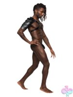 Aquarius Leather Chest Harness with Gladiator Shoulder Shield - Image 2