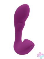 Arch Flexible G-Spot Vibrator with Stroking Clitoral Stimulator – Purple - Image 2
