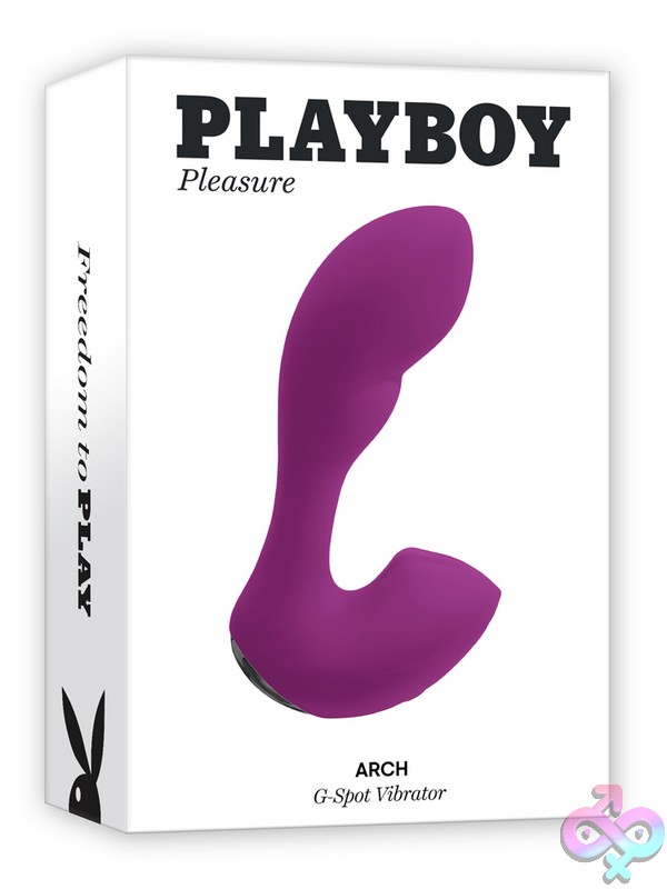Discreet-Toys-Arch-Nu-Pb-Rs-3182-2 Flexible Purple G-Spot And Clitoral Stroking Vibrator By Playboy Pleasure