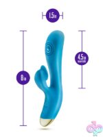 Aria Arousin' AF Silicone Rechargeable Rabbit Vibrator – Blue - Image 3