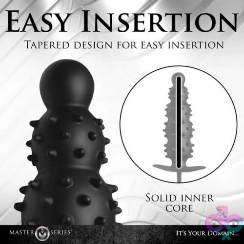 Ass Puffer Nubbed Inflatable Silicone Anal Plug - Black - Image 2
