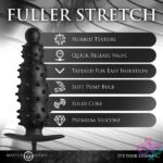 Ass Puffer Nubbed Inflatable Silicone Anal Plug - Black - Image 3