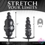 Ass Puffer Nubbed Inflatable Silicone Anal Plug - Black - Image 4