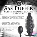 Ass Puffer Nubbed Inflatable Silicone Anal Plug - Black - Image 5