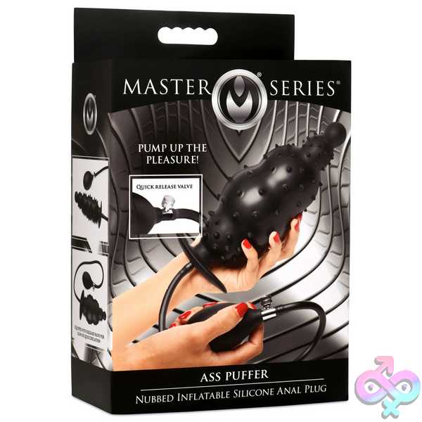 Discreet-Toys-Ass-Puffer-Nubbed-Inflatable-Silicone-Anal-Plug-Black-Ms-Ah219 Ass Puffer Nubbed Inflatable Silicone Anal Plug - Black - Image 1
